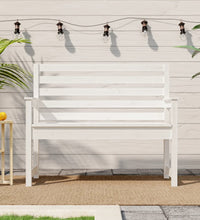 Gartenbank Weiß 109x48x91,5 cm Massivholz Kiefer