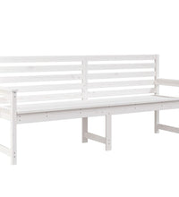 Gartenbank Weiß 203,5x48x91,5 cm Massivholz Kiefer