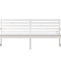 Gartenbank Weiß 203,5x48x91,5 cm Massivholz Kiefer
