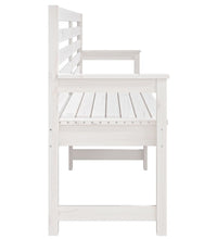 Gartenbank Weiß 203,5x48x91,5 cm Massivholz Kiefer