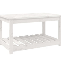 Gartentisch Weiß 82,5x50,5x45 cm Massivholz Kiefer