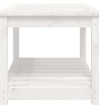 Gartentisch Weiß 82,5x50,5x45 cm Massivholz Kiefer