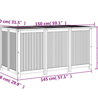 Gartenbox 150x80x75 cm Massivholz Akazie