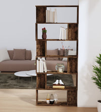 Bücherregal/Raumteiler Räuchereiche 80x24x192 cm Holzwerkstoff