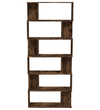 Bücherregal/Raumteiler Räuchereiche 80x24x192 cm Holzwerkstoff