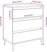 Sideboard Schwarz 60x35x70 cm Holzwerkstoff