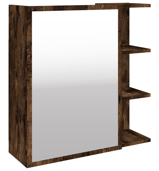 Bad-Spiegelschrank Räuchereiche 62,5x20,5x64 cm Holzwerkstoff