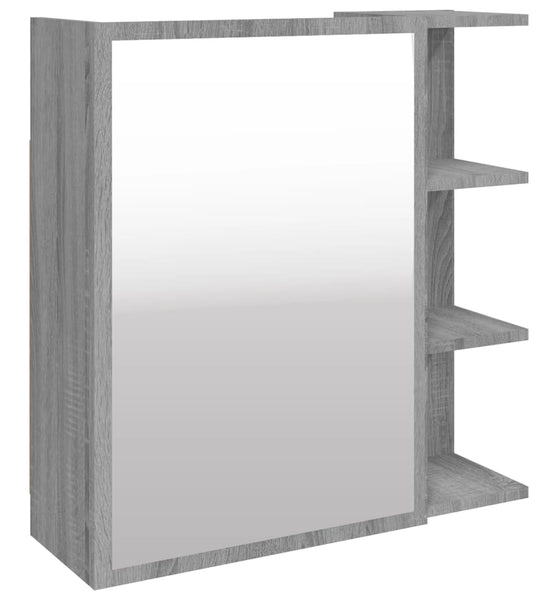 Bad-Spiegelschrank Grau Sonoma 62,5x20,5x64 cm Holzwerkstoff