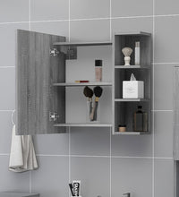 Bad-Spiegelschrank Grau Sonoma 62,5x20,5x64 cm Holzwerkstoff