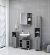 Bad-Spiegelschrank Grau Sonoma 62,5x20,5x64 cm Holzwerkstoff