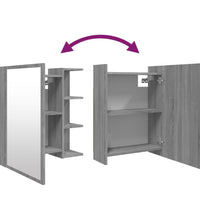 Bad-Spiegelschrank Grau Sonoma 62,5x20,5x64 cm Holzwerkstoff
