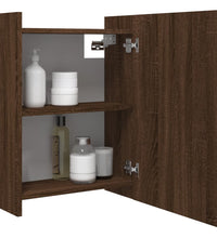 Bad-Spiegelschrank Braun Eiche 62,5x20,5x64 cm Holzwerkstoff