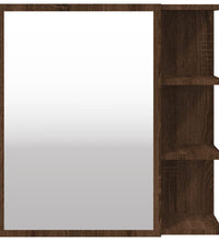 Bad-Spiegelschrank Braun Eiche 62,5x20,5x64 cm Holzwerkstoff