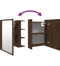 Bad-Spiegelschrank Braun Eiche 62,5x20,5x64 cm Holzwerkstoff