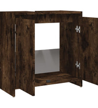 Badschrank Räuchereiche 60x33x61 cm Holzwerkstoff