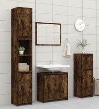 Badschrank Räuchereiche 60x33x61 cm Holzwerkstoff