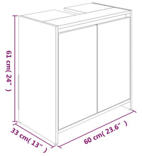 Badschrank Räuchereiche 60x33x61 cm Holzwerkstoff