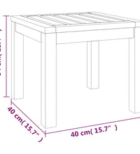 Gartenhocker mit Kissen 2 Stk. 40x40x42 cm Massivholz Akazie