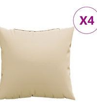 Sofakissen 4 Stk. Beige 40x40 cm Stoff