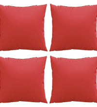 Sofakissen 4 Stk. Rot 40x40 cm Stoff