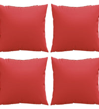 Sofakissen 4 Stk. Rot 50x50 cm Stoff