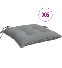 Stuhlkissen 6 Stk. Grau 40x40x7 cm Oxford-Gewebe