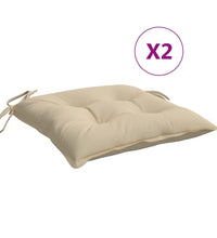 Stuhlkissen 2 Stk. Beige 40x40x7 cm Oxford-Gewebe