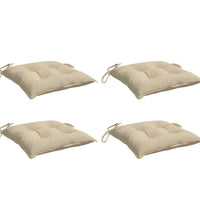 Stuhlkissen 4 Stk. Beige 40x40x7 cm Oxford-Gewebe