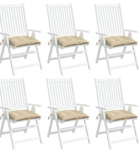 Stuhlkissen 6 Stk. Beige 40x40x7 cm Oxford-Gewebe