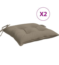 Stuhlkissen 2 Stk. Taupe 40x40x7 cm Oxford-Gewebe