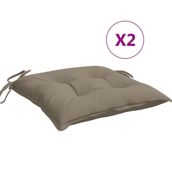 Stuhlkissen 2 Stk. Taupe 40x40x7 cm Oxford-Gewebe