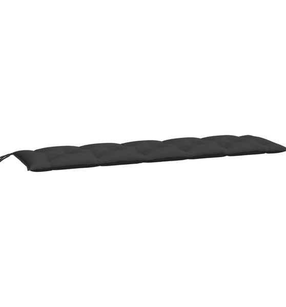 Gartenbank-Auflage Schwarz 180x50x7 cm Oxford-Gewebe