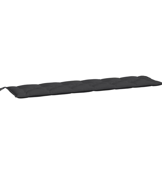 Gartenbank-Auflage Schwarz 200x50x7 cm Oxford-Gewebe