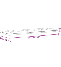 Gartenbank-Auflage Weinrot 200x50x7 cm Oxford-Gewebe