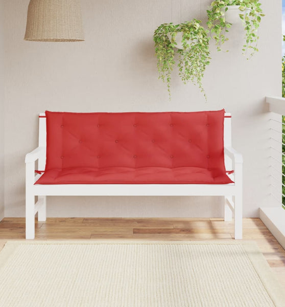 Gartenbank-Auflagen 2 Stk. Rot 150x50x7 cm Oxford-Gewebe