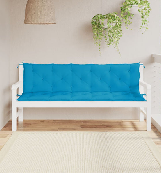 Gartenbank-Auflagen 2 Stk. Hellblau 180x50x7 cm Oxford-Gewebe