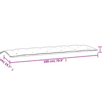 Gartenbank-Auflagen 2 Stk. Grün 180x50x7 cm Oxford-Gewebe