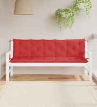 Gartenbank-Auflagen 2 Stk. Rot 180x50x7 cm Oxford-Gewebe