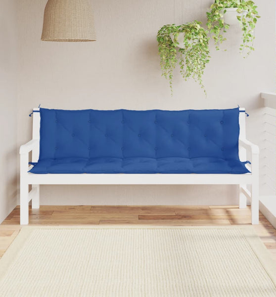 Gartenbank-Auflagen 2 Stk. Blau 180x50x7 cm Oxford-Gewebe