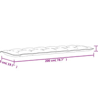 Gartenbank-Auflagen 2 Stk. Anthrazit 200x50x7 cm Oxford-Gewebe