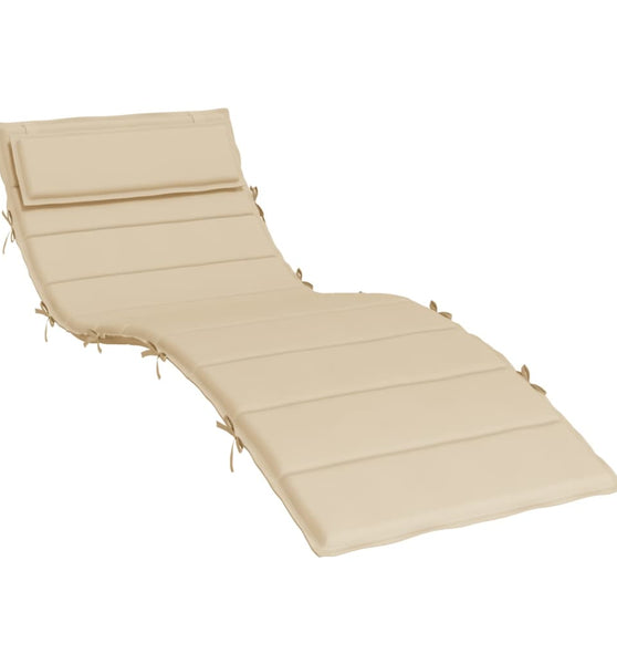 Sonnenliegen-Auflage Beige 180x60x3 cm Oxford-Gewebe