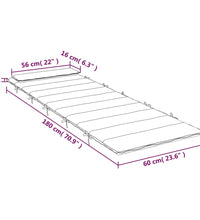 Sonnenliegen-Auflage Grün 180x60x3 cm Oxford-Gewebe