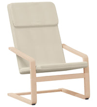 Relaxsessel mit Hocker Creme Stoff