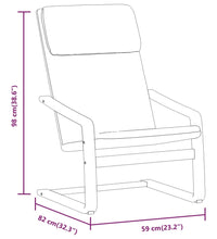 Relaxsessel mit Hocker Creme Stoff