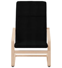 Relaxsessel mit Hocker Schwarz Stoff