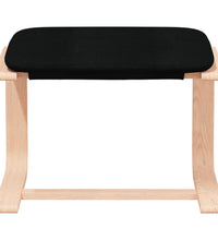 Relaxsessel mit Hocker Schwarz Stoff
