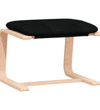 Relaxsessel mit Hocker Schwarz Stoff