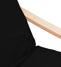 Relaxsessel mit Hocker Schwarz Stoff