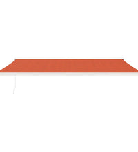 Markise Einziehbar Orange und Braun 5x3 m Stoff und Aluminium