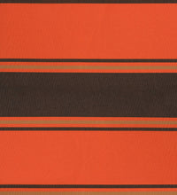 Markise Einziehbar Orange und Braun 5x3 m Stoff und Aluminium